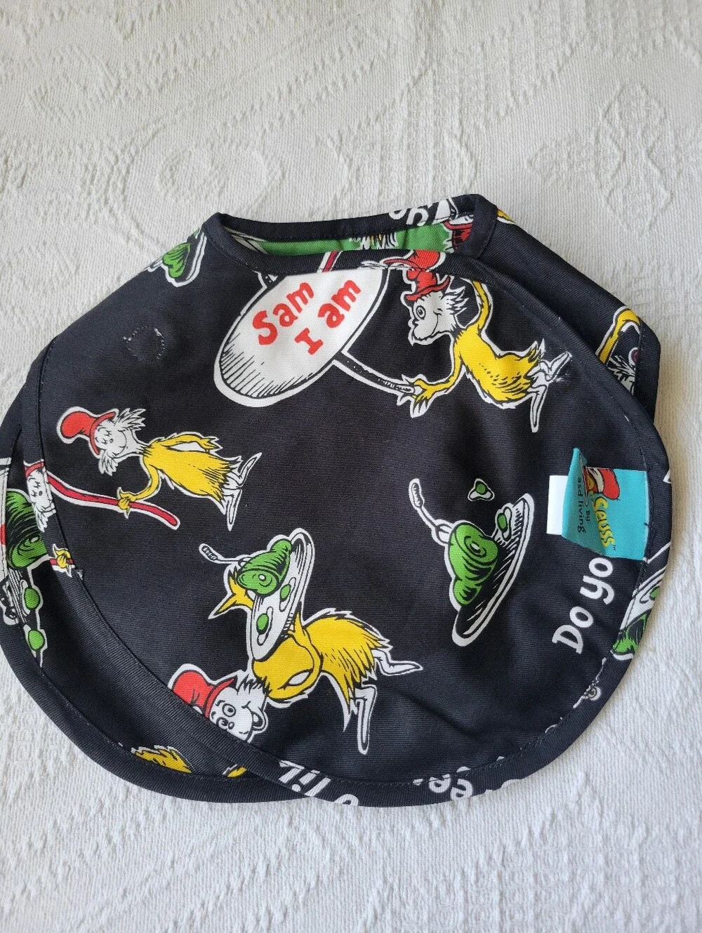 Kids Bib - Green Dr. Seuss Inspired Print